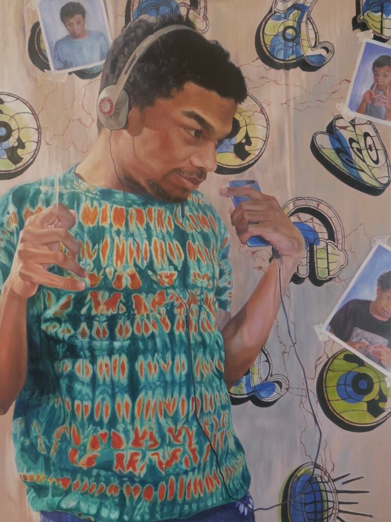 Man listening to his iPod
